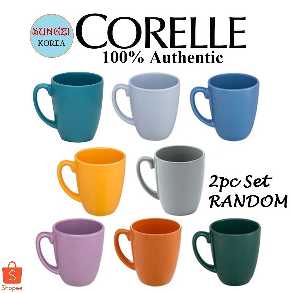 CORELLE Coordinates Stoneware Mug 360ml 2 Piece Set (RANDOM) Shopee