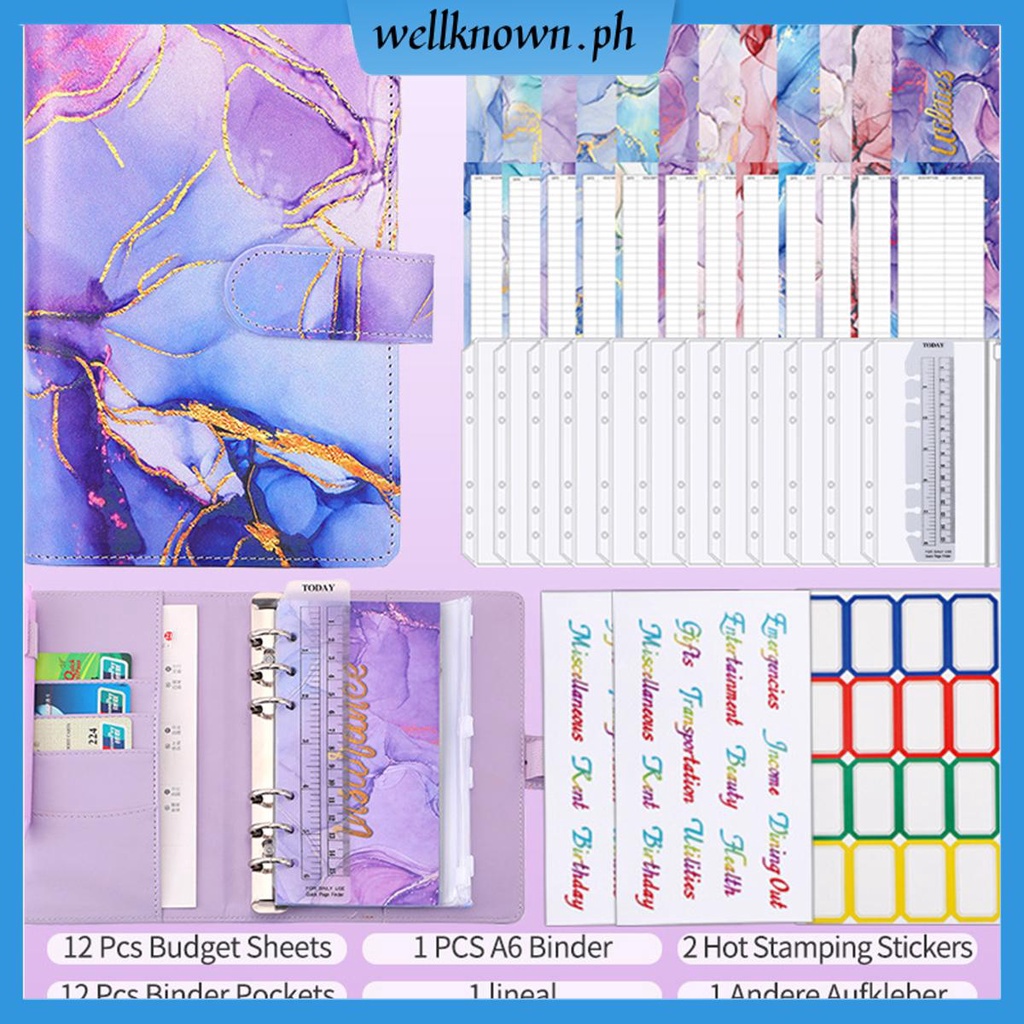 Budget Ring Binders Set Money Saving Wallet Organizer Binder Budget