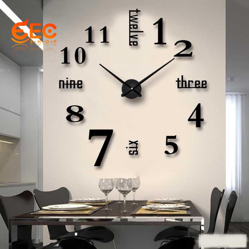 3D DIY Wall Clock ern Design Large Acrylic Clocks Home Sticker Room Decor Clock on the Wall