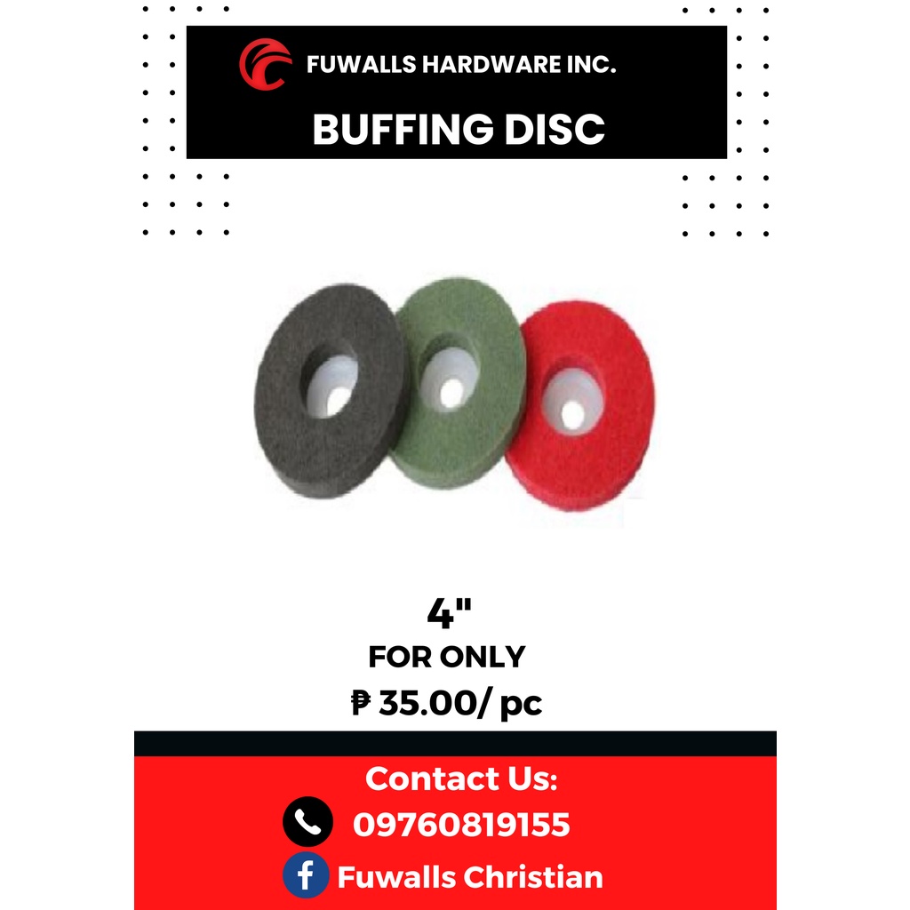 Buffing Disc 4 " ( Brand GGD ) Shopee Philippines