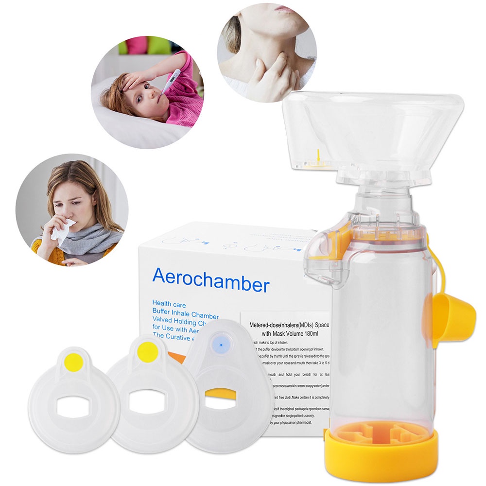 Salorie Asthma Spacer Inhaler Spacer Device Silicone Aerosol Cabin ...