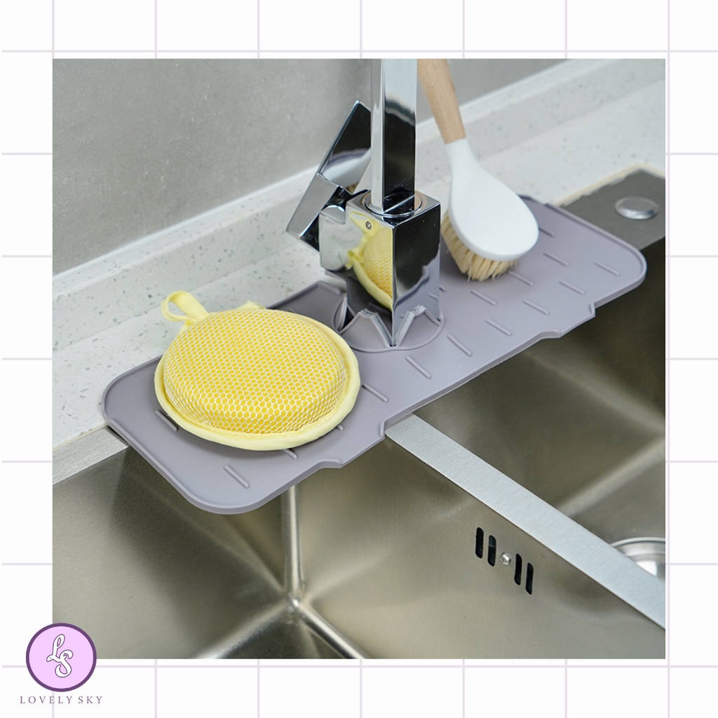 Kitchen Faucet Sink Silicone Faucet Water Catcher Mat – Sink Draining 