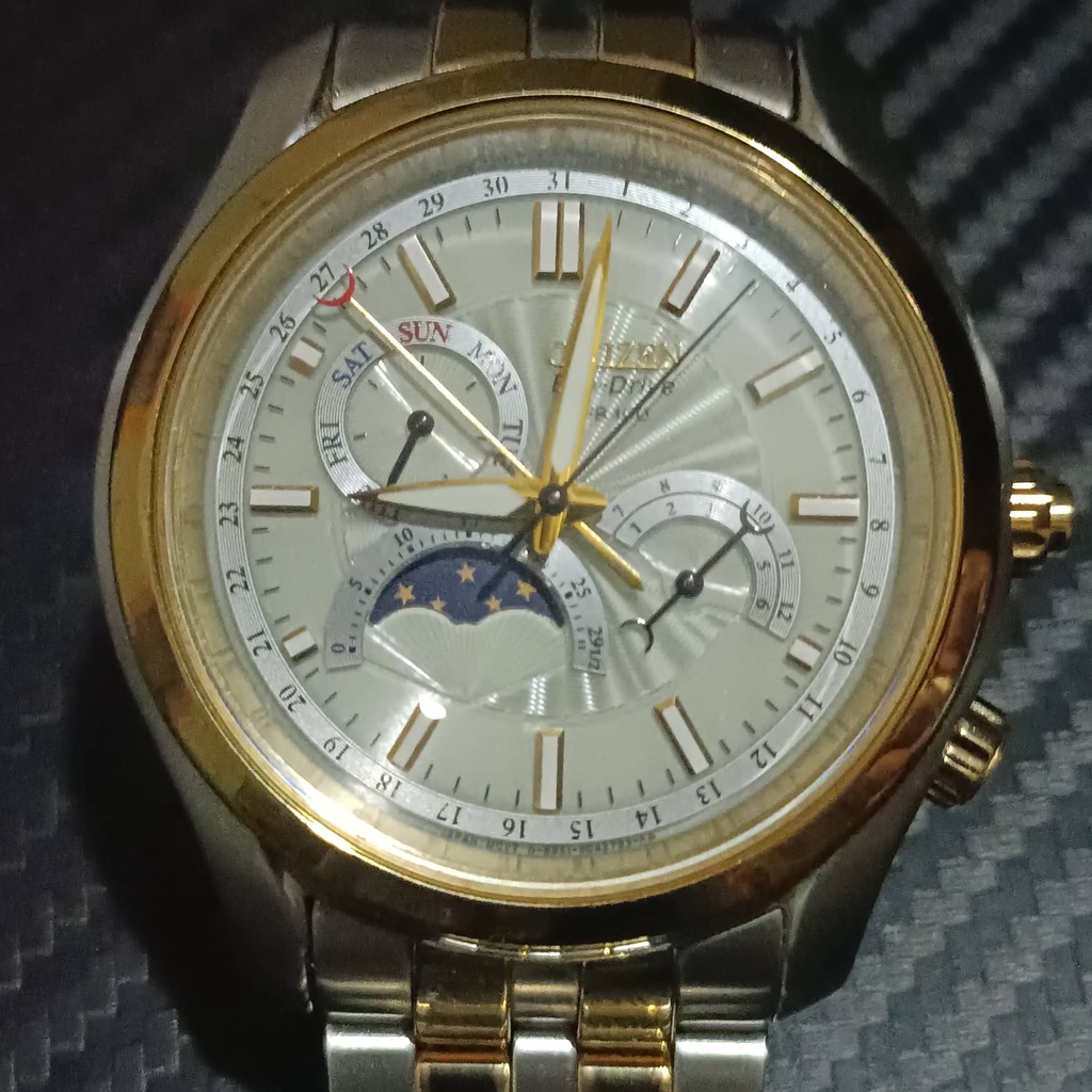 CITIZEN Eco Drive Moon Phase Watch 8651