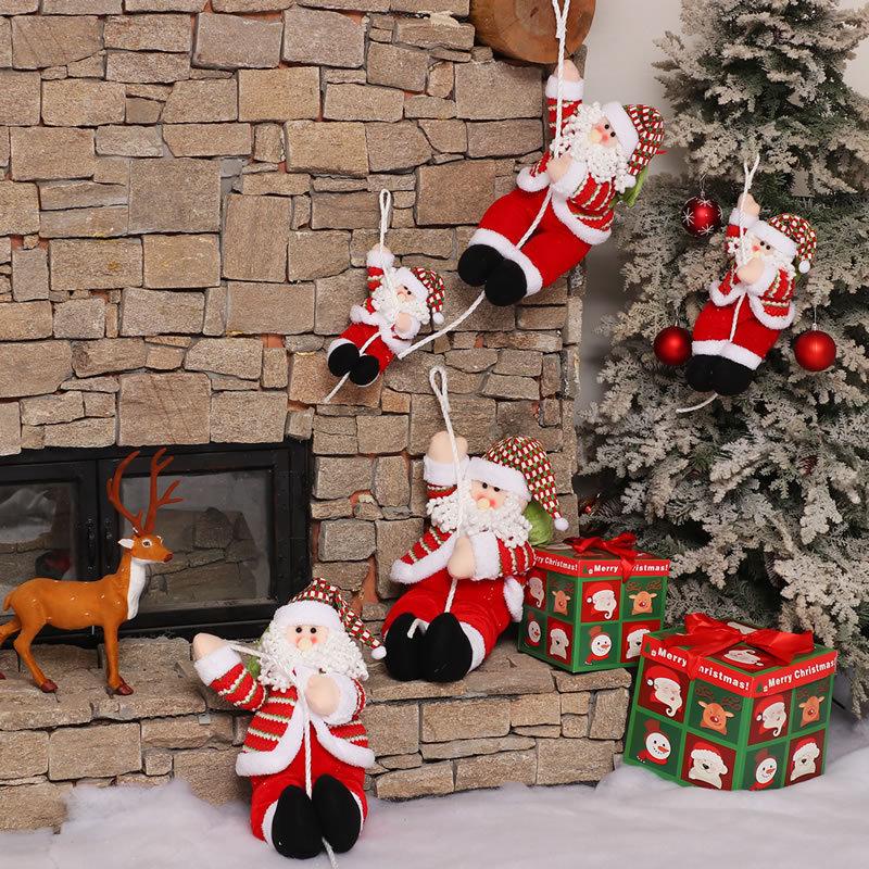Great-King 22cm Christmas Decoration Santa Claus Climbing On Rope for ...