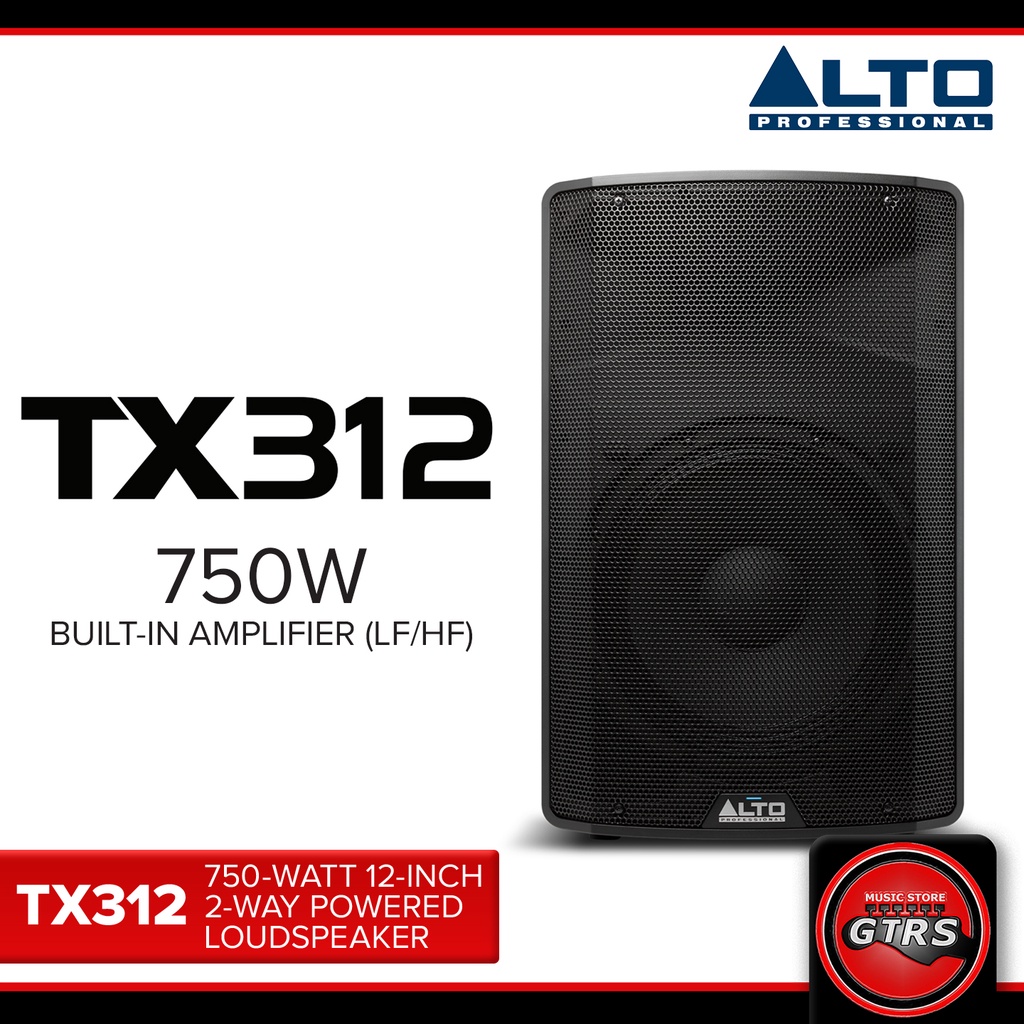 Alto Professional TX312 2-Way Active Ported 700W Powered Loudspeaker ...