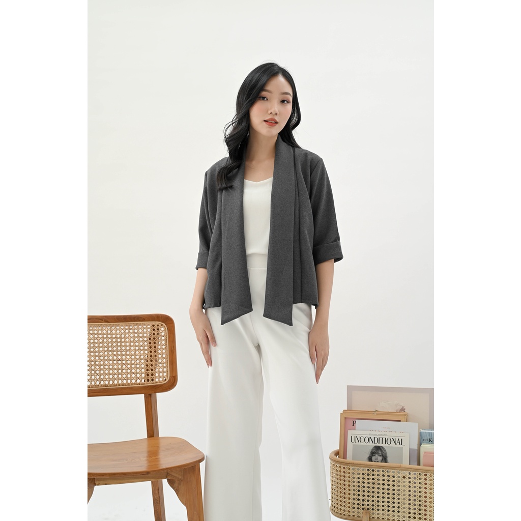 Immi - Hanee casual blazer/outer basic Women (A22 linen) | Shopee ...