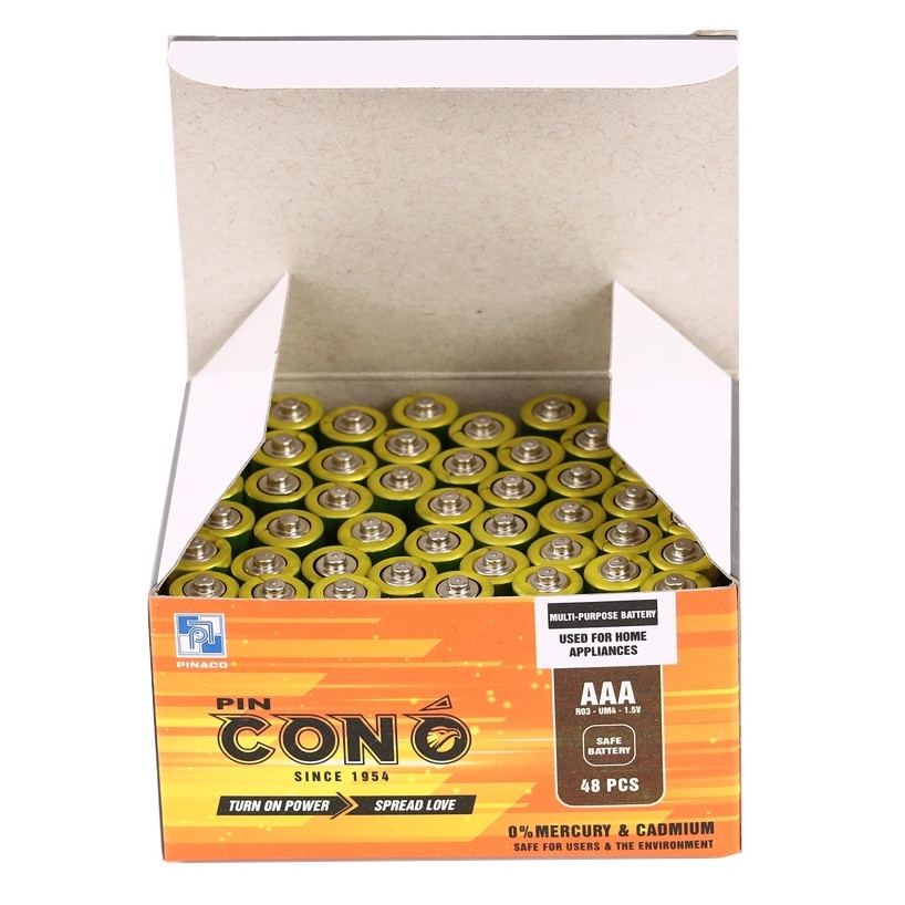 Pinaco Con-O Extra Heavy Duty Batteries (AA, AAA, D-Size) - Long Life ...