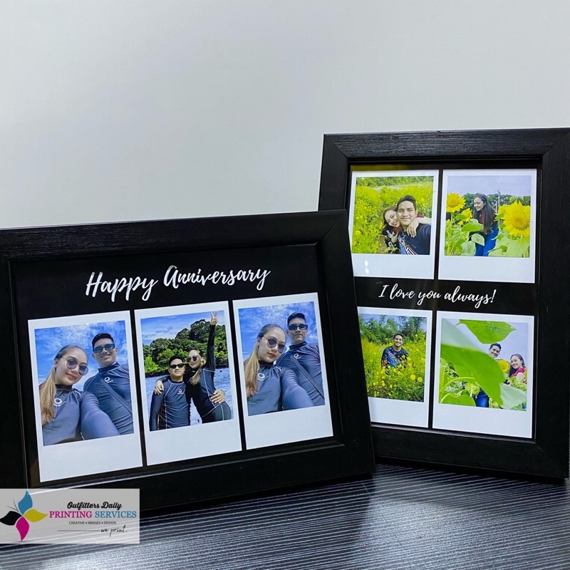 PERSONALIZED INSPIRED INSTAX GLASS FRAME IN (5R SIZE) 3 OR 4 PRINTS ...