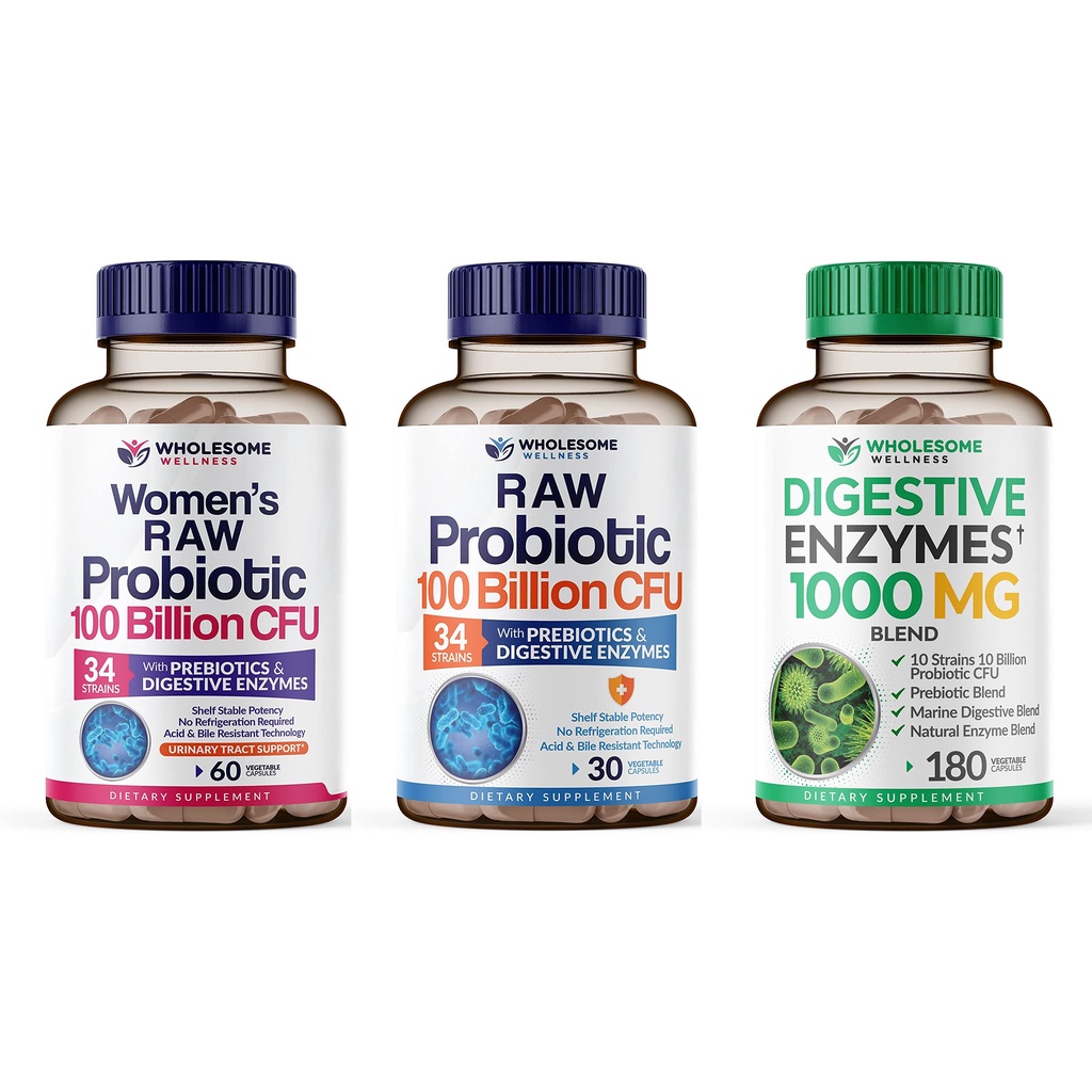 Organic Raw Probiotics Prebiotics Digestive Enzymes Dr Formulated for