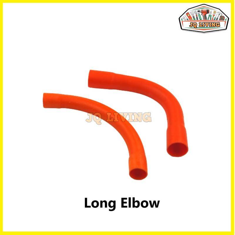 PVC Conduit Elbow Short or Long 1/2 3/4 1 Orange Electrical Conduit Elbows Per Piece Shopee
