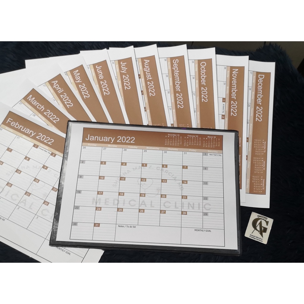 Desk/Table Planner Calendar 2024 (Monthly) A4 Size 8.3x11.7 inches