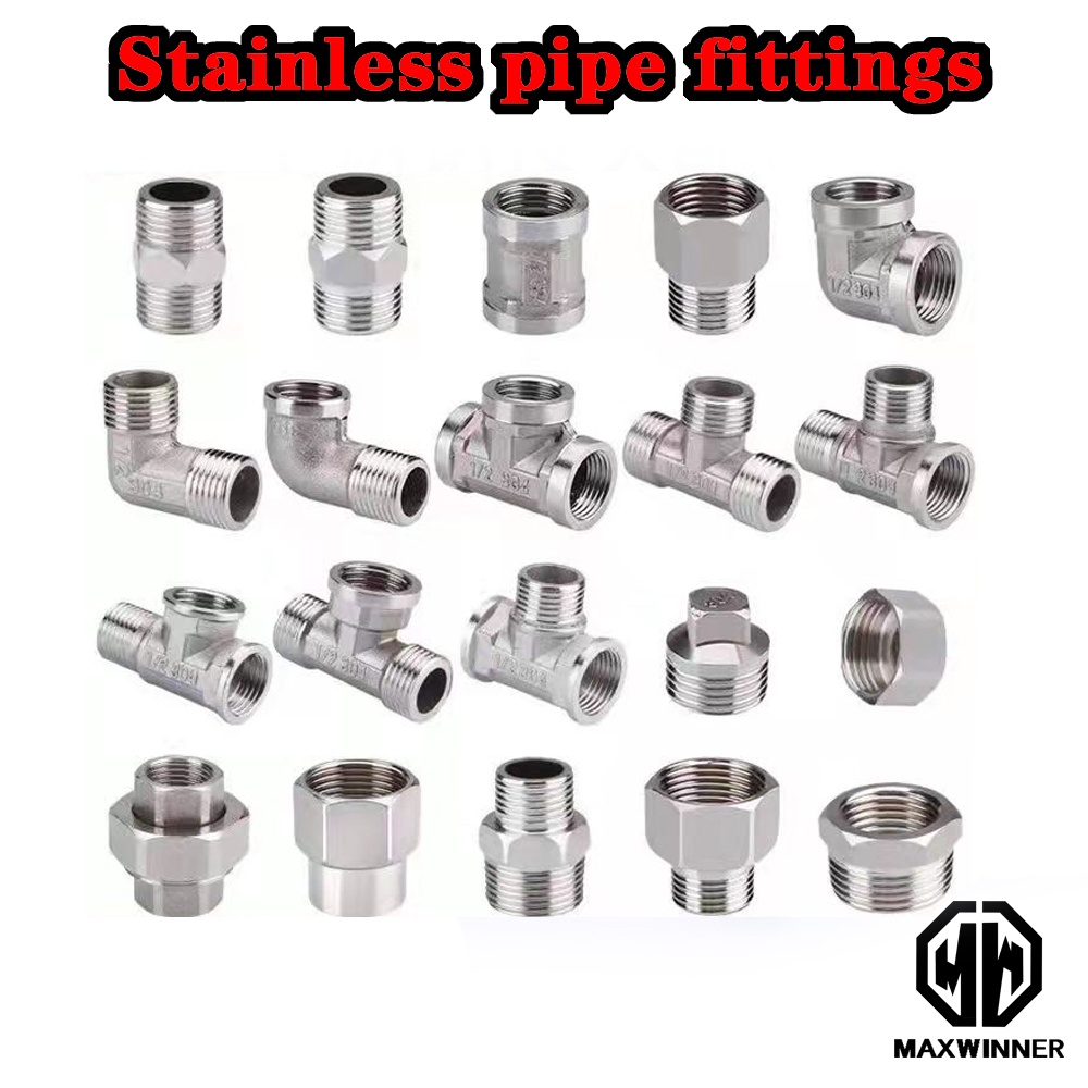 MAXWINNER Standards Thickening Stainless steel pipe fittings Size:(1/4 ...