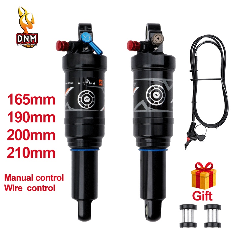 DNM AO38RC soft tail Mtb rear air shock shock absorber wire control  lockable rebound 165mm 190mm 200mm bicycle rear shock absorber