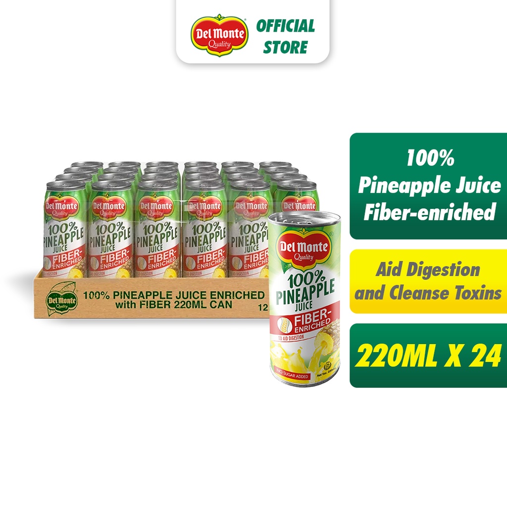 DEL MONTE 100 Pineapple Juice Fiberenriched to Aid Digestion and