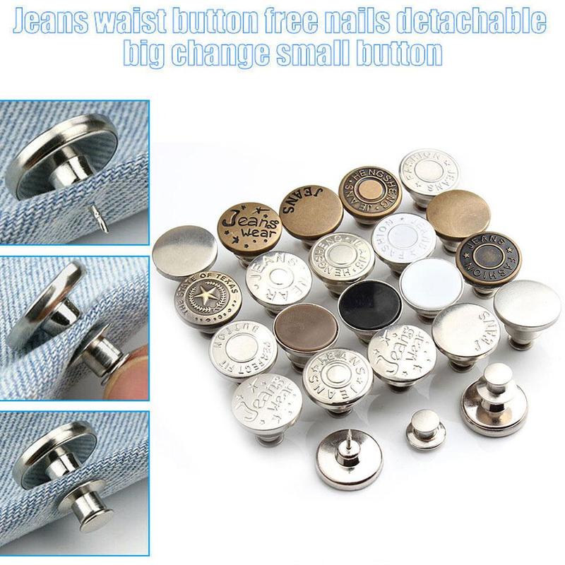 Detachable Metal Waist Buttons with Flowers Patterns of Bronze and ...