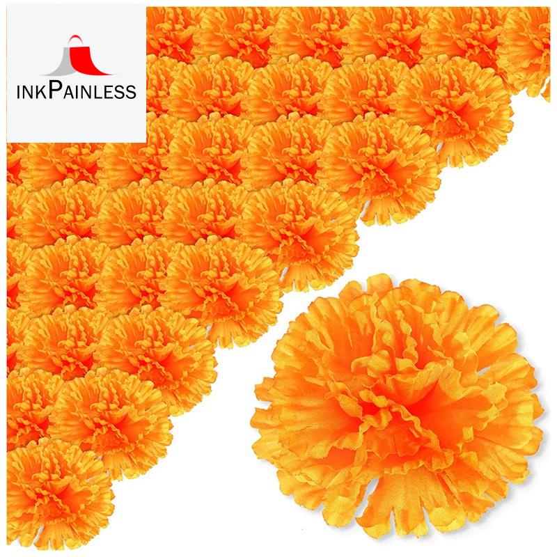 3.9inch Marigold Flowers Artificial Day of the Dead Flower 50Pcs Fake