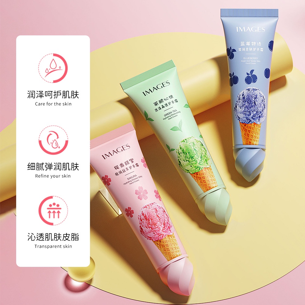 30g Moisturizing Soft Hand Cream Non greasy Fragrance Ice Cream Hand
