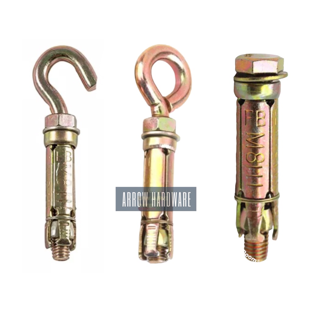 Electric Concrete Expansion Shield Anchor With Eye Bolt Hook For Heavy