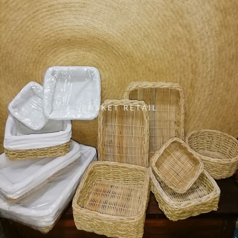 Bread Basket Round Rectangular Bread Basket Packaging Basket Towel