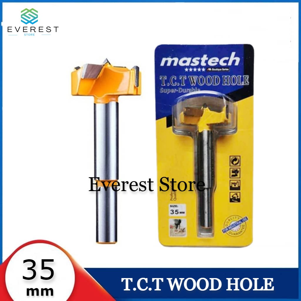 Mastech T.C.T Wood Hole Router Bit Woodworking Tools 35mm | Shopee ...
