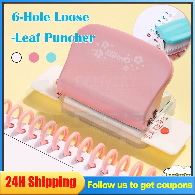 Puncher 6 Hole Puncher Handheld Metal Punchers Binder Hole Planner For A5 A6 A7 B5 Size Paper