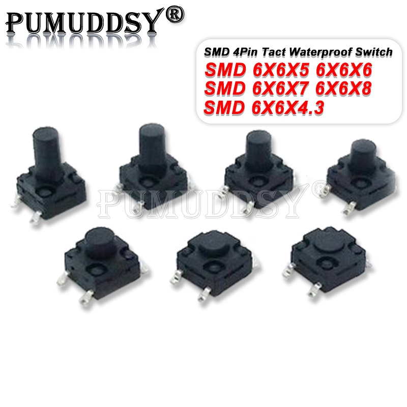 20Pcs 6X6 PCB Tactile Tact Mini Push Button Switch SMD 4pin Micro ...