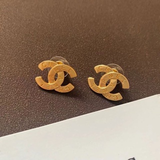 Shop chanel earrings gold for Sale on Shopee Philippines
