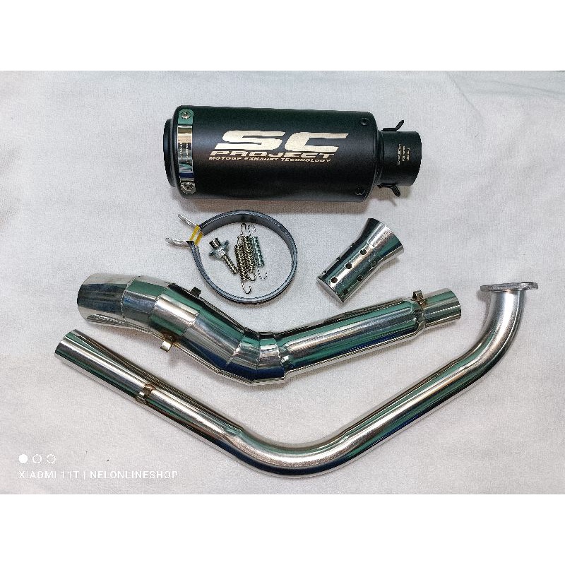 Sc Project with Elbow Stainless for Yamaha R15 V3/V4 | MT15 | XSR155 ...