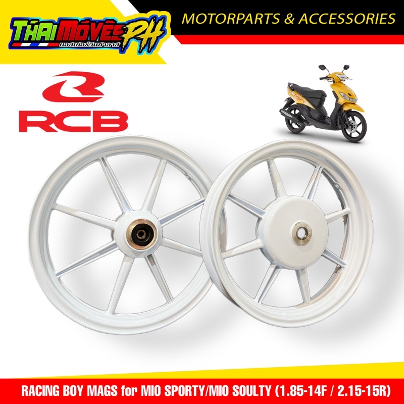 RACING BOY RB8 MAGS MIO SPORTY / MIO SOULTY (1.85-14F / 2.15-14R ...