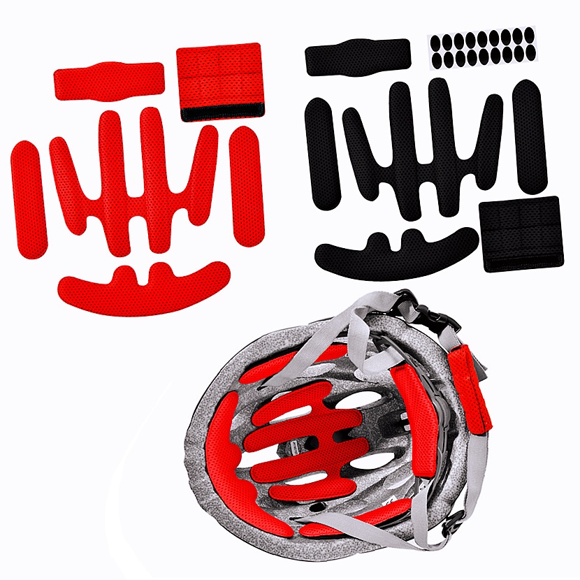 Bicycle Helmet Padding Kit, Motorcycle Bicycle Helmet Replacement Foam Pads Washable Liner Chin