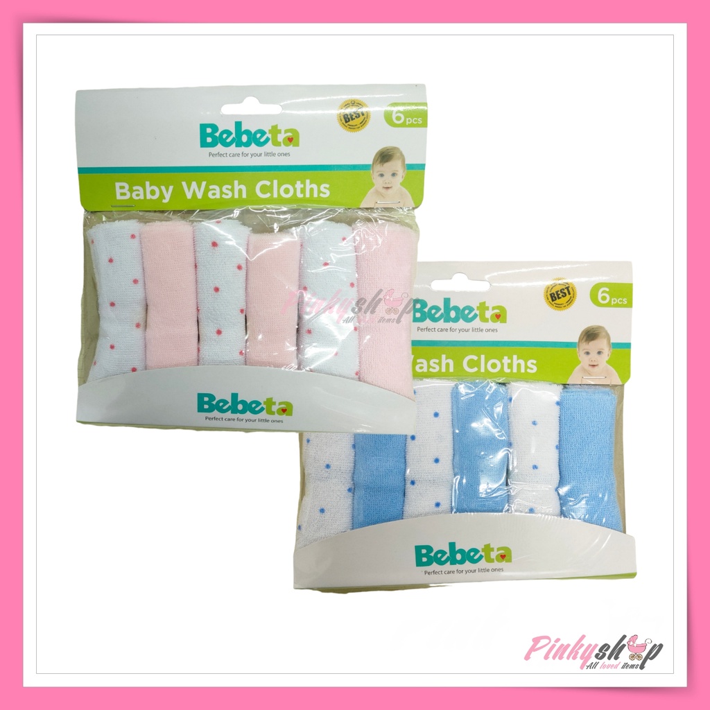 Bebeta Baby Wash cloth Pack of 6 Small Towel Shopee Philippines