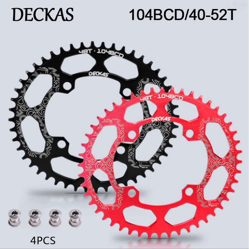 DECKAS 104BCD Chainring Narrow Wide Tooth MTB Bike Chainring 40T-52T ...