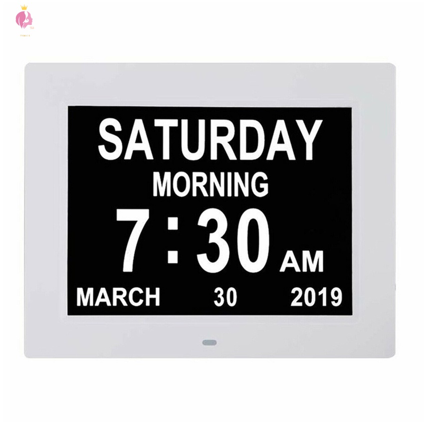 7 " 8 Languages Digital Day Clock LED Calendar Day/Week/Month/Year