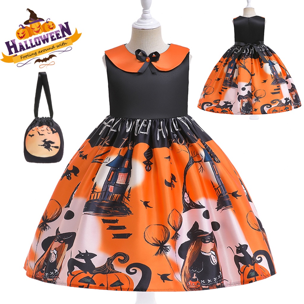 Halloween Costumes Kids Girls Dress Halloween Cartoon Pageant Dress ...