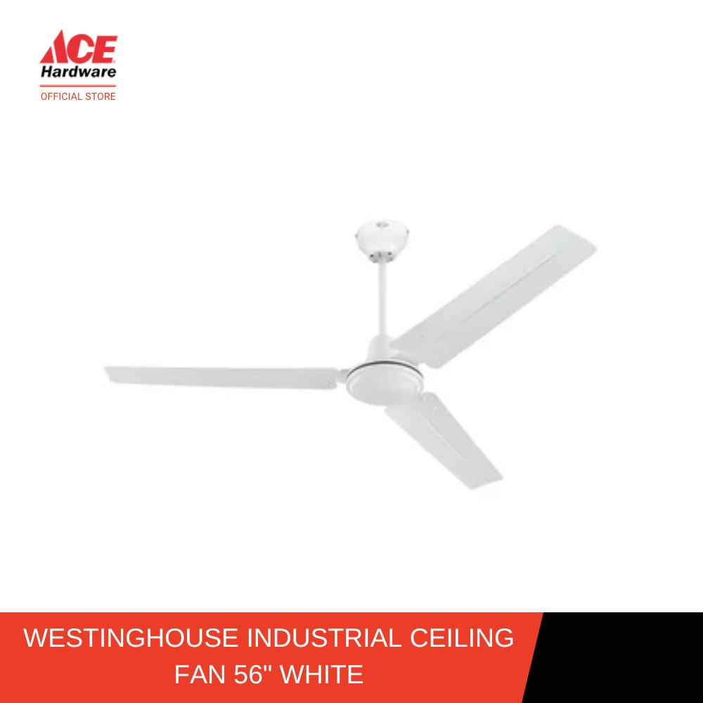 Westinghouse 56" 3Blade Industrial Ceiling Fan (White) Shopee