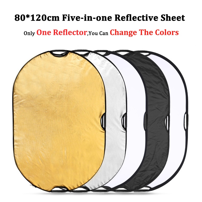 SANYK Photography Dedicated 80 * 120cm Portable Five In One Reflector ...