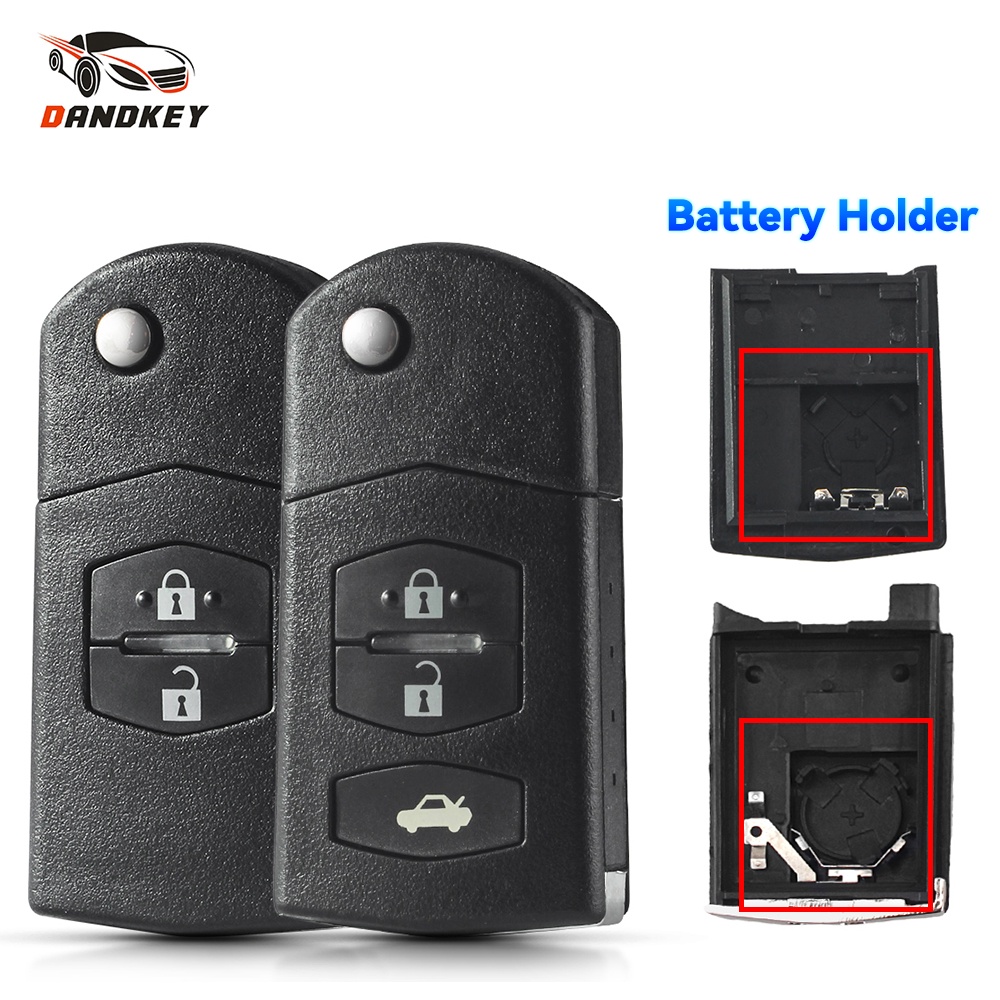 Folding Car Key Shell For MAZDA 2 3 5 6 RX8 MX5 Flip Remote Key Black ...