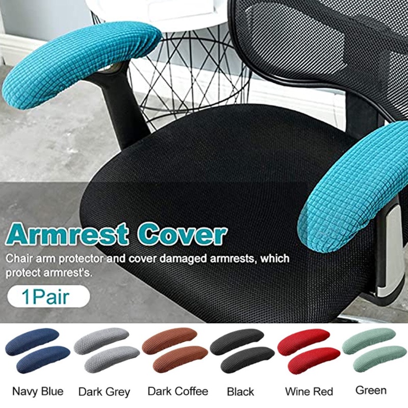 1 Pair Armrest Covers For Office Chair Elastic Washable Waterproof