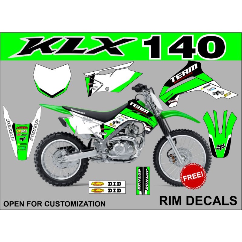 kawasaki klx 140 full body decals | Shopee Philippines