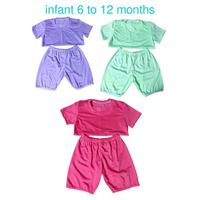 T shirt And Short Infant 6 To 12 Months Free Size Shopee Philippines