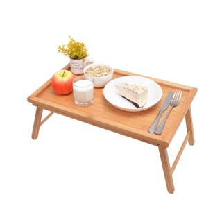 Sofa Tray Table Storage Bamboo Tray Sofa with Leg Tray Foldable Bed TV  Snack Remote Control/Coffee/Snack Armrest Clip-On Tray