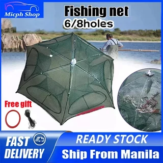 6 Hole Fishing Net Folded Portable Hexagon Fish Network Casting