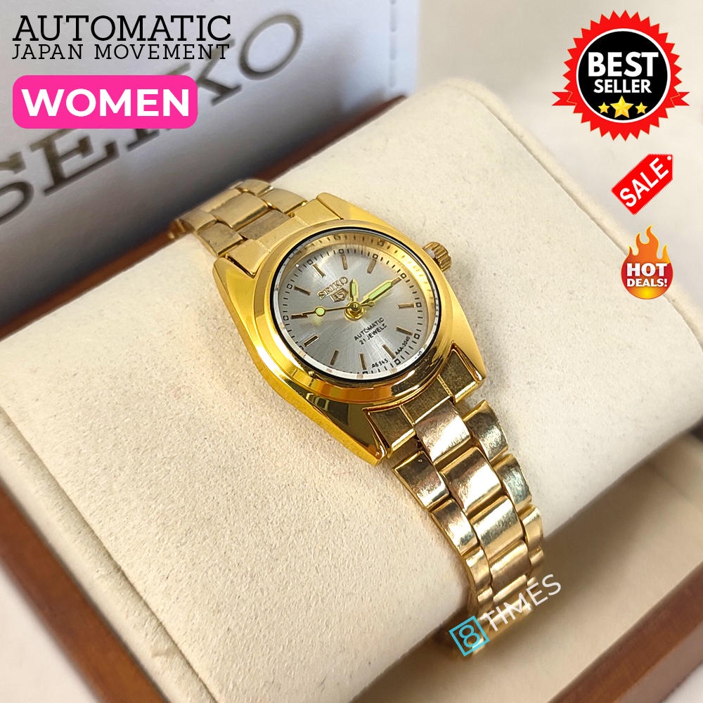 Seiko 5 automatic hot sale 21 jewels ladies watch