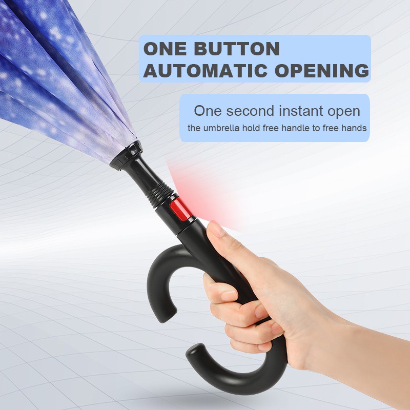 Inverted Car Umbrella Double Layer Windproof Reverse Umbrella With ...