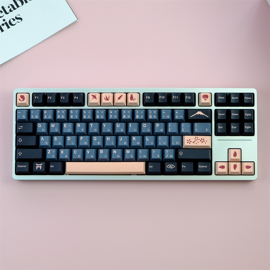 129 Keys GMK NightSakura Keycaps Cherry Profile PBT Dye Sublimation ...