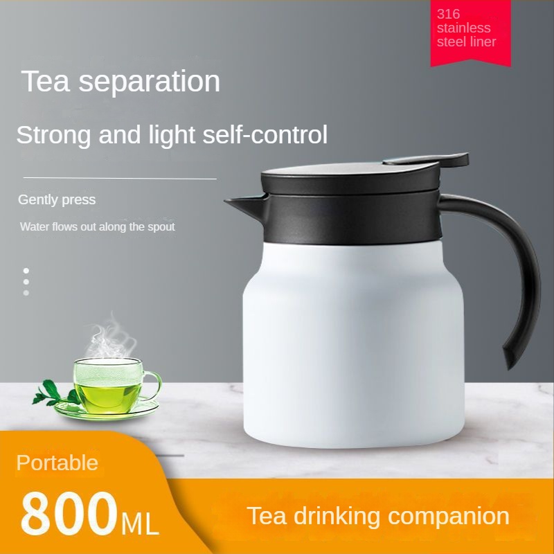 White 316 Stainless Steel Braised Teapot, Household LargeCapacity