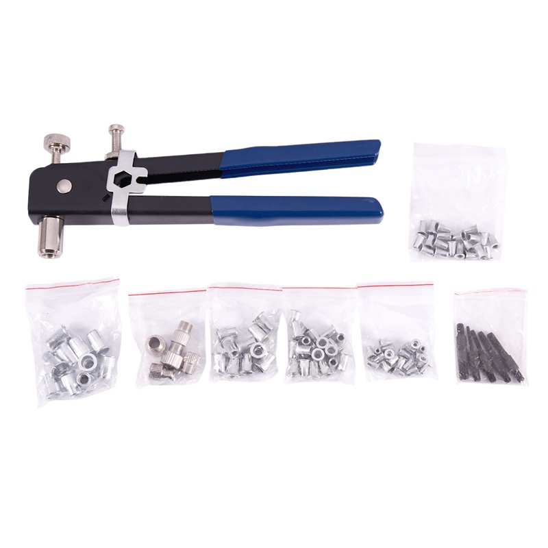 Rivet Tool Threaded Insert Hand Riveting Kit Nuts Riveter Tool Box Set