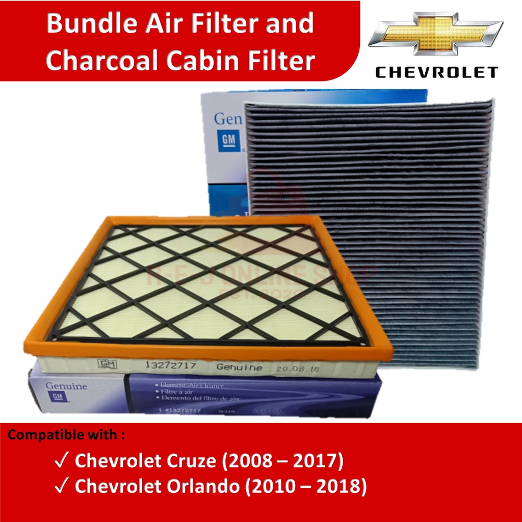 Bundle Air Filter & Charcoal Cabin Filter Chevrolet Cruze (2008 2017
