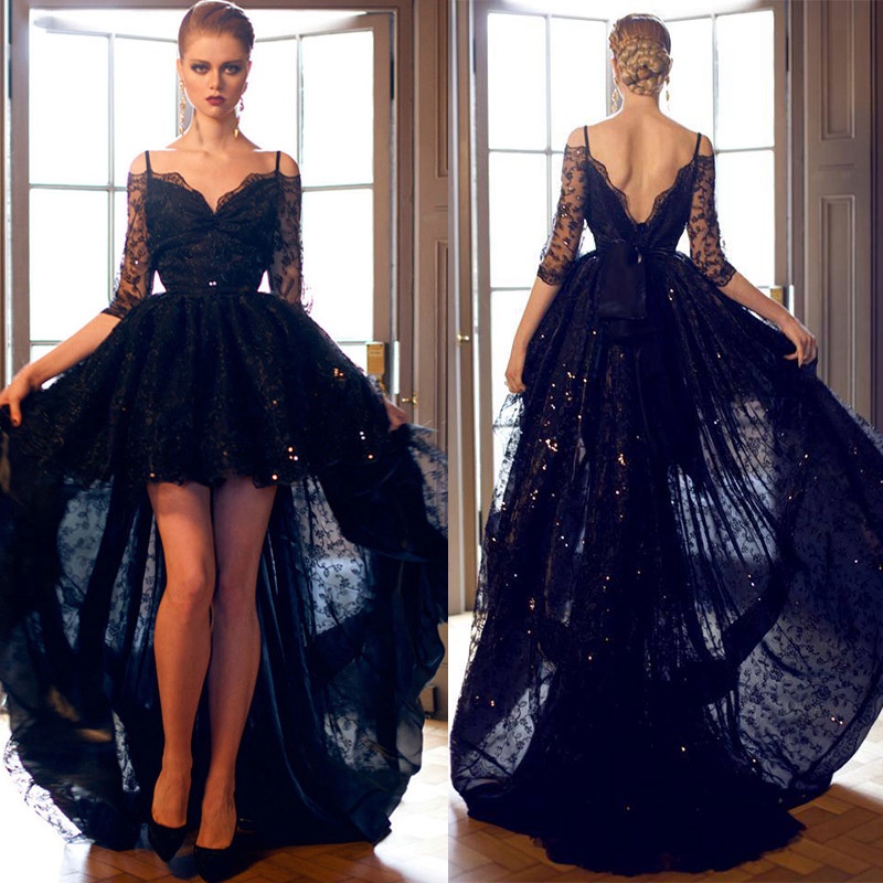 Graduation ball outlet gown black