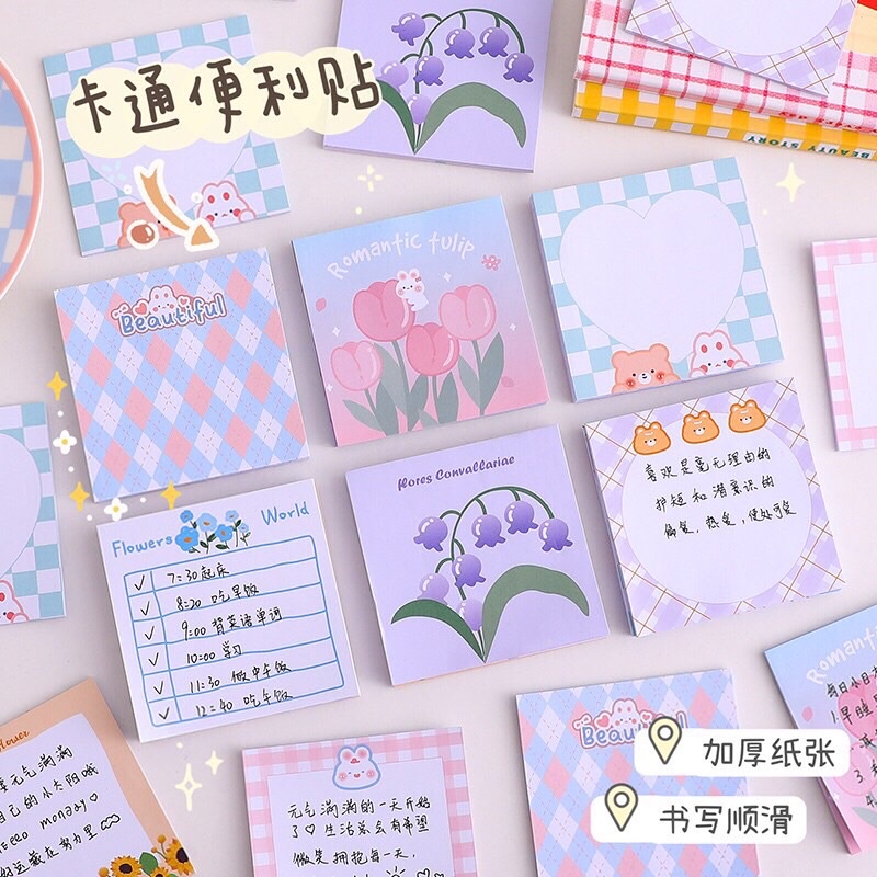 Cute note paper 80 sheets (4 colors) | Shopee Philippines